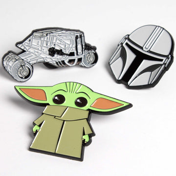 Star Wars The Mandalorian 3 Piece Enamel Pin Set - BUCKET POPCORN